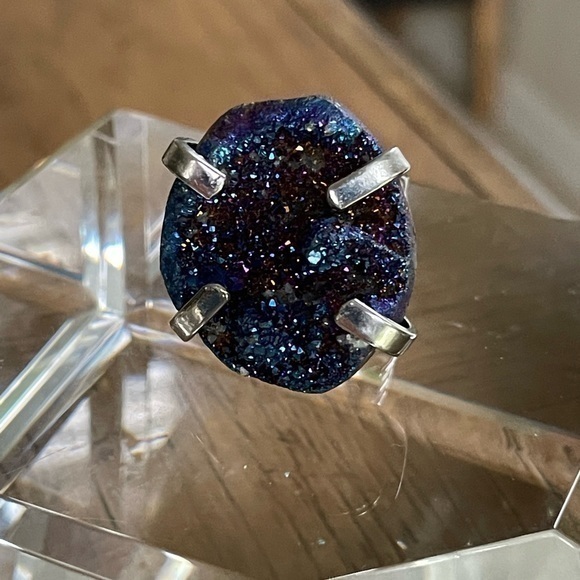 Druzy Ring Adjusable - Picture 1 of 9
